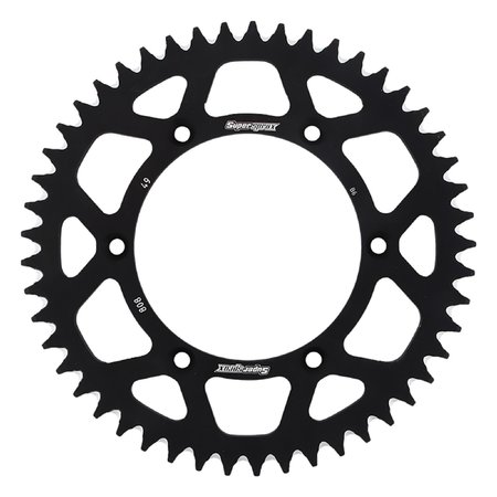 SUPERSPROX Black Aluminum Sprocket For Suzuki DRZ400S 2000-2017, RM125 RAL-808-49-BLK